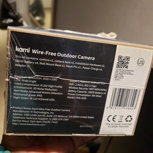 Indoor or outdoor wireless free cameras by Kami.No